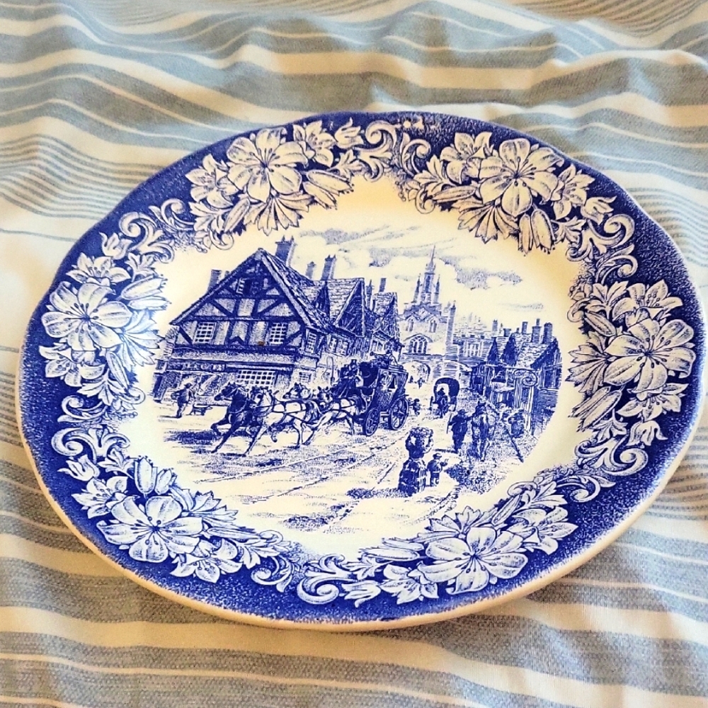 Blue and White Decorative Plate